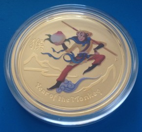 1 oz Gold Monkey King Perth Mint in Kapsel ( Auflage 41 Stk )